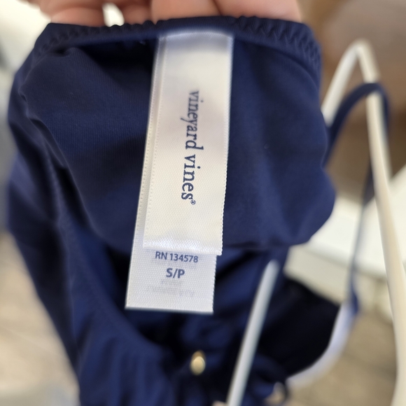 Vineyard Vines Blue Swim Swimsuit One Piece Beach Vacation Cruise Summer Small - Picture 4 of 5